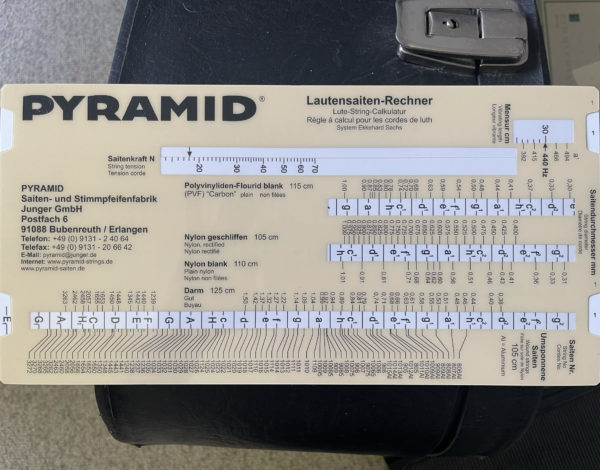 Lute string calculator / Lautensaitenrechner