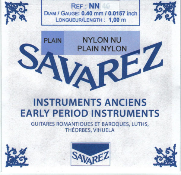 Savarez 'NN' - Nylon nu, rectifié - Nylon blank, geschliffen, 100 cm