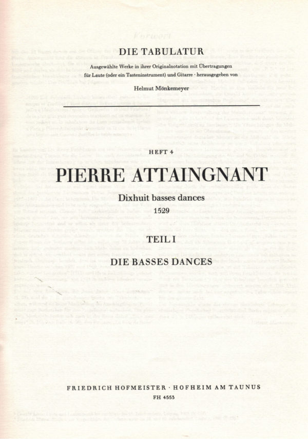 Pierre Attaingnant - Dixhuit basses dances 1529 ; Heft/vol. 4 – Bild 4