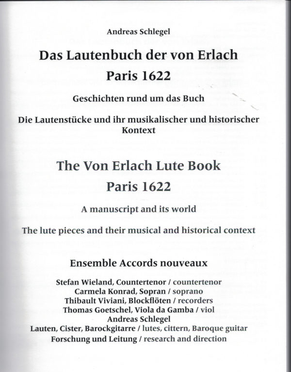 Das Lautenbuch der von Erlach / The Von Erlach Lute Book – Bild 5