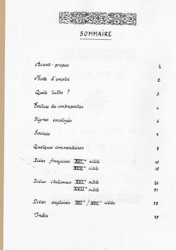 Le Secret des Muses 20 - Du Solo au duo - 52 pièces pour luth du XVIe siècle et leur contrepartie – Bild 4