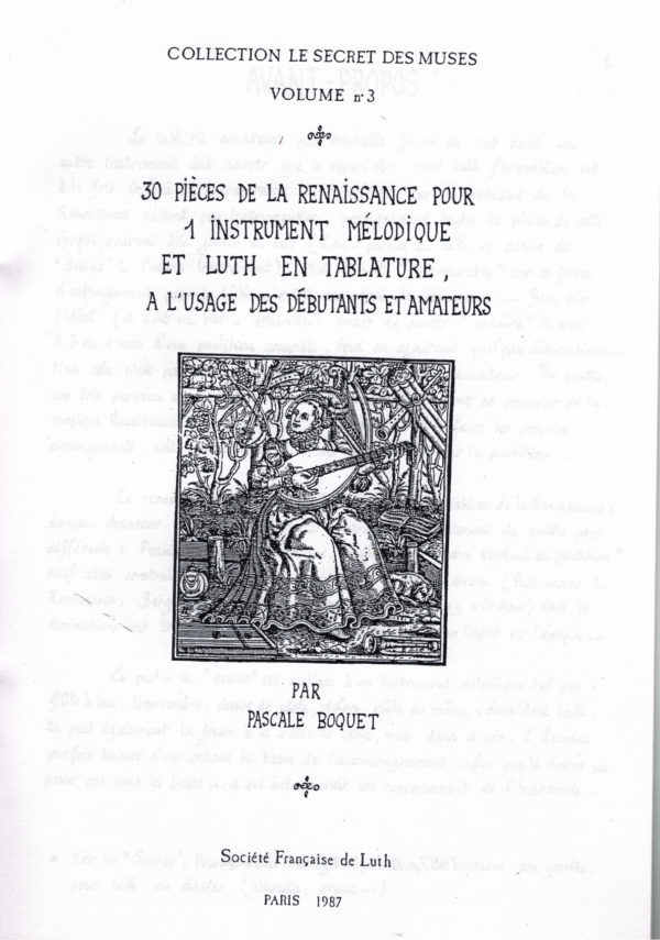 Le Secret des Muses 3 - Trente pièces da la Renaissance pour un instrument mélodique et luth – Bild 5