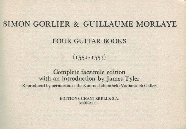 Simon Gorlier & Guillaume Morlaye - Four Guitar Books (1551-1553) – Bild 4