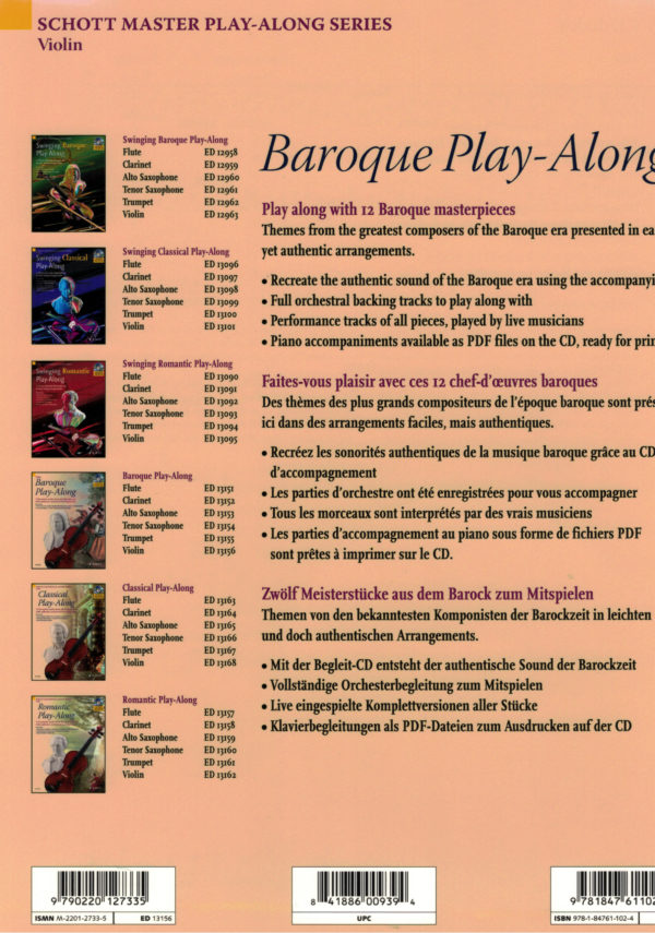 Baroque Play-Along - 12 Favourite works from the Baroque era, ... – Bild 4