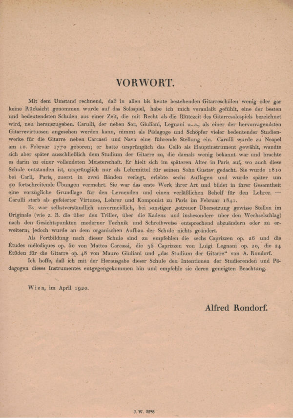Carulli Grosse Gitarrenschule I. (Alfred Rondorf) - Wien, 1920 – Bild 3