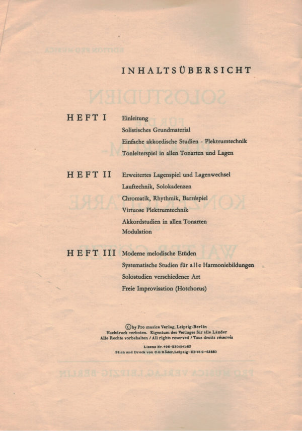 Walter Götze - Solostudien für Plektrum und Konzertgitarre, Heft I – Bild 4