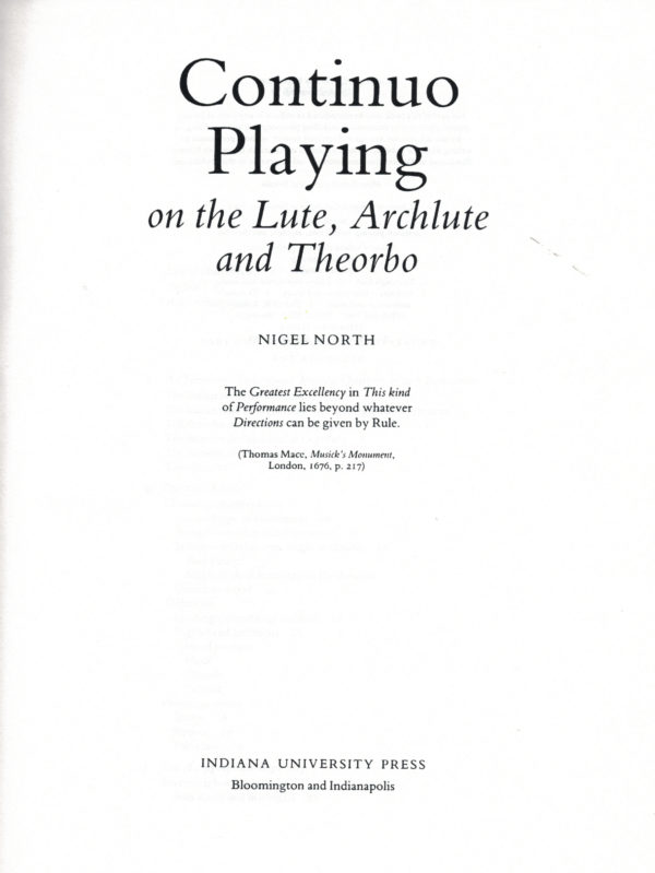 Continuo Playing on the Lute, Archlute and Theorbo - Nigel North – Bild 3