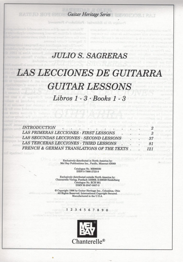 Julio S. Sagreras - Guitar Lessons Books 1-3 – Bild 4