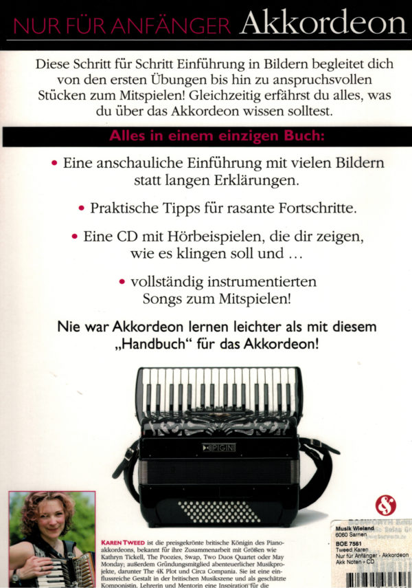 Karen Tweed - Akkordeon, nur für Anfänger – Bild 6