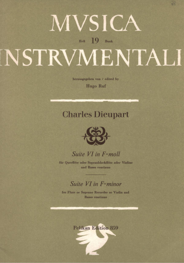 Charles Dieupart - Suite VI in F-moll pour un Violon & Flûte avec une Basse de Viole & Archilut - Madame la Comtesse de Sandwich