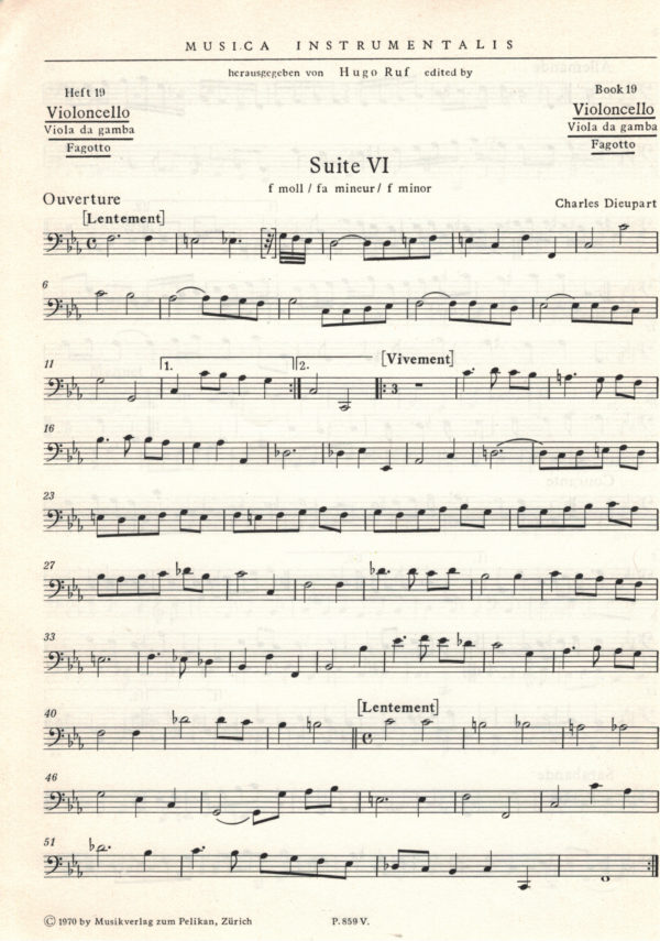 Charles Dieupart - Suite VI in F-moll pour un Violon & Flûte avec une Basse de Viole & Archilut - Madame la Comtesse de Sandwich – Bild 7