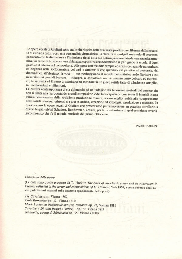 Mauro Giuliani - Sei Ariette; Poesia di Metastasi coll'accompagnamento die pianoforte o chitarra; op. 95 – Bild 4