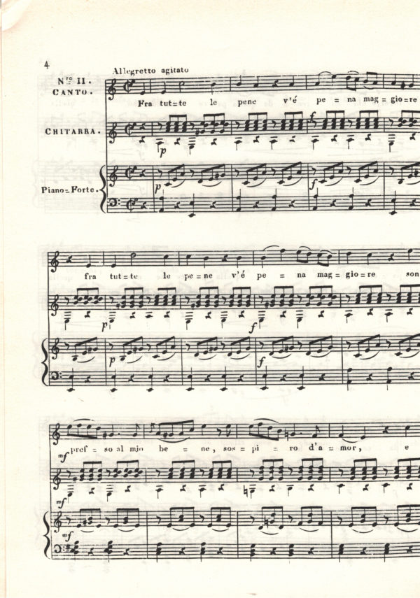 Mauro Giuliani - Sei Ariette; Poesia di Metastasi coll'accompagnamento die pianoforte o chitarra; op. 95 – Bild 2