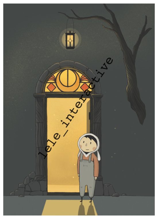 'Luna', Fan Art, postcard, print size A6