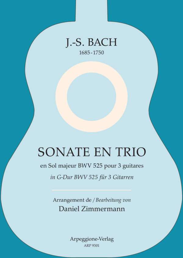 Jean-Sébastien Bach - SONATE EN TRIO EN SOL MAJEUR BWV 525 pour 3 guitares