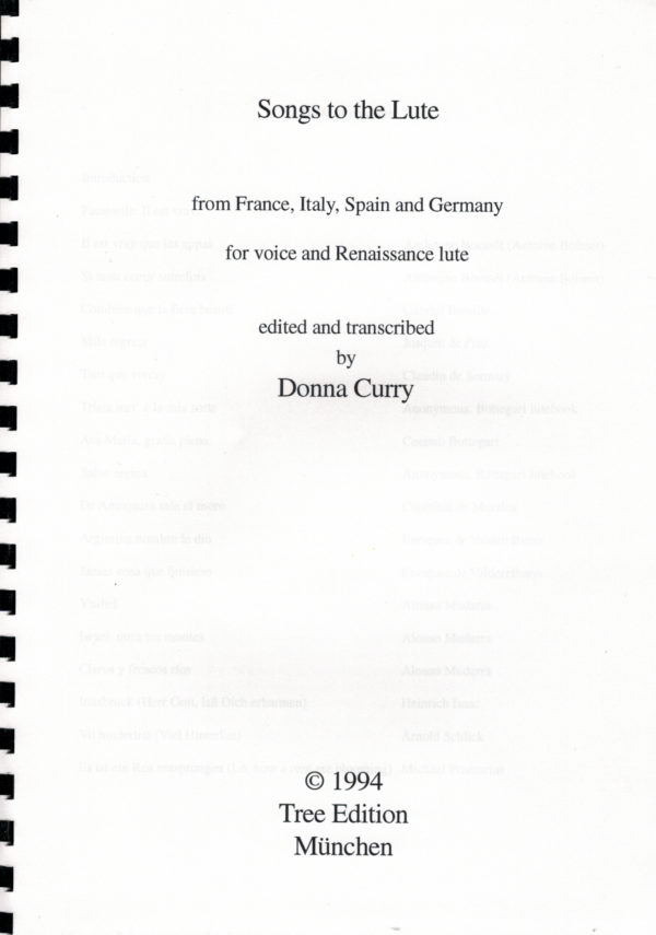 Songs to the Lute - edited and transcribed by Donna Curry – Bild 6