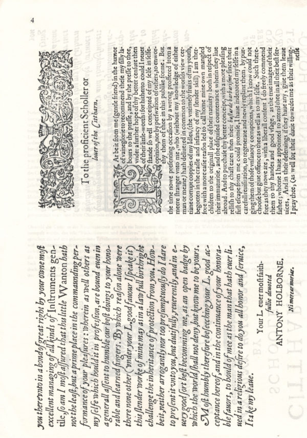 Anthony Holborne - Die Cisterwerke 1597, Teil II: Werke für Cister und ein Baßinstrument – Bild 4