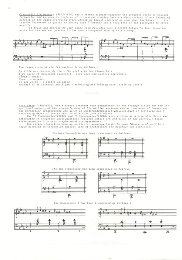 Claude Debussy, Erik Satie - 4 Pieces for Lute; arr. and intabulated by Jonathan Rubin – Bild 3
