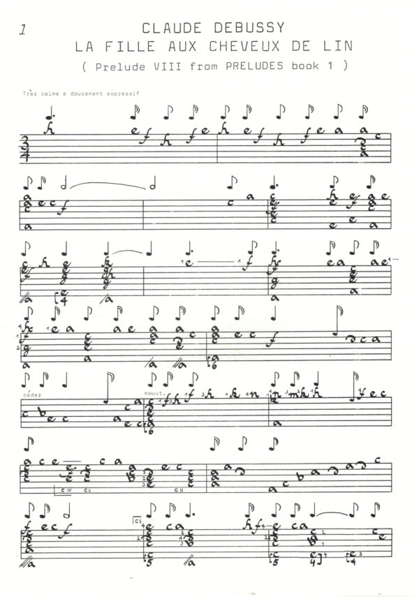 Claude Debussy, Erik Satie - 4 Pieces for Lute; arr. and intabulated by Jonathan Rubin – Bild 2
