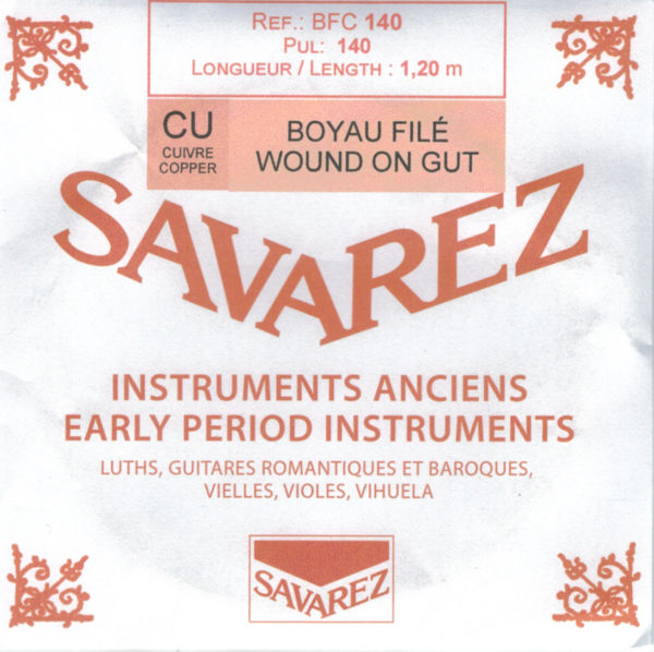 SAVAREZ 'BFC' - gut wound with copper for historical instruments, 120 cm