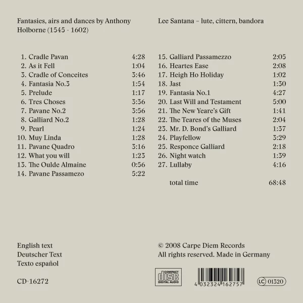 Lee Santana - CD: Cradle of Conceits – Bild 2