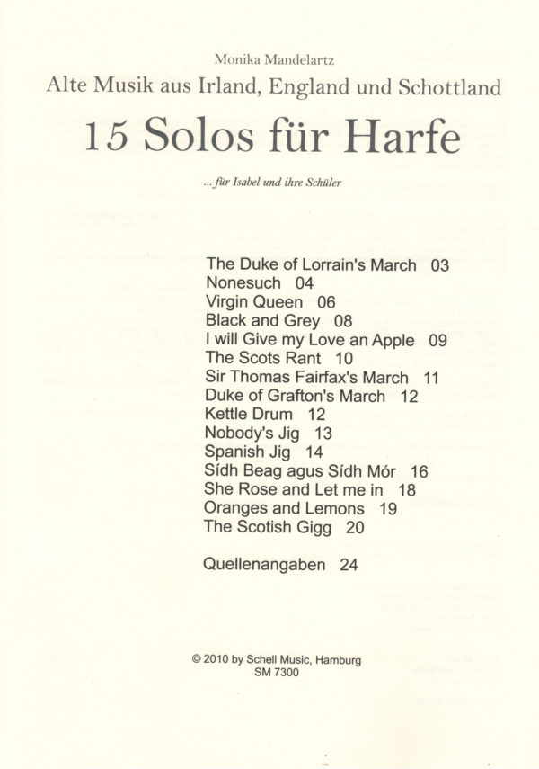Monika Mandelartz - 15 Solos für Harfe – Bild 5