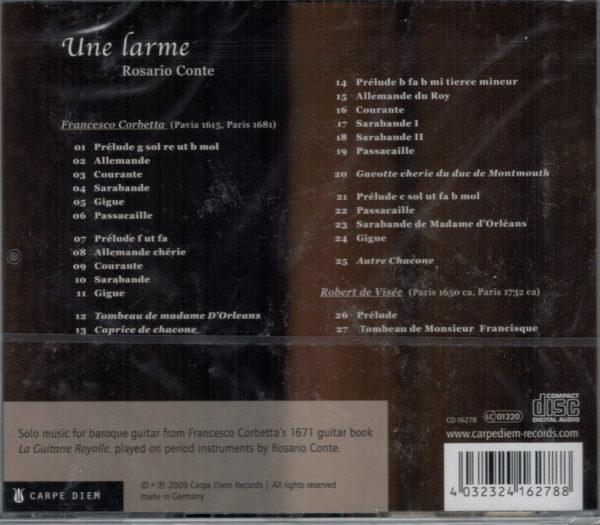 Rosario Conte - CD 'Une larme' – Bild 2
