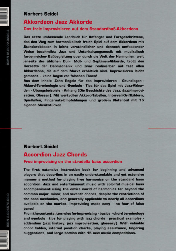Norbert Seidel - Akkordeon Jazz Akkorde, instruction book / Lehrbuch – Bild 6