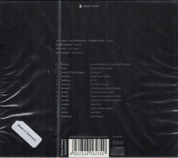 Lee Santana, Michel Godard, Hille Perl - CD 'Tre Bassi - De Profundis' – Bild 2