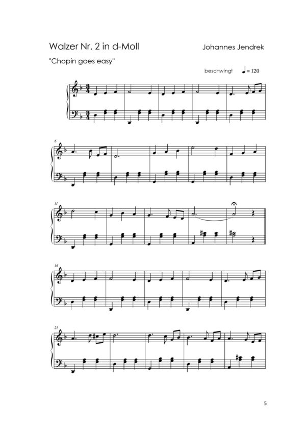 Johannes Jendrek - Acht Walzer für Klavier – Bild 9