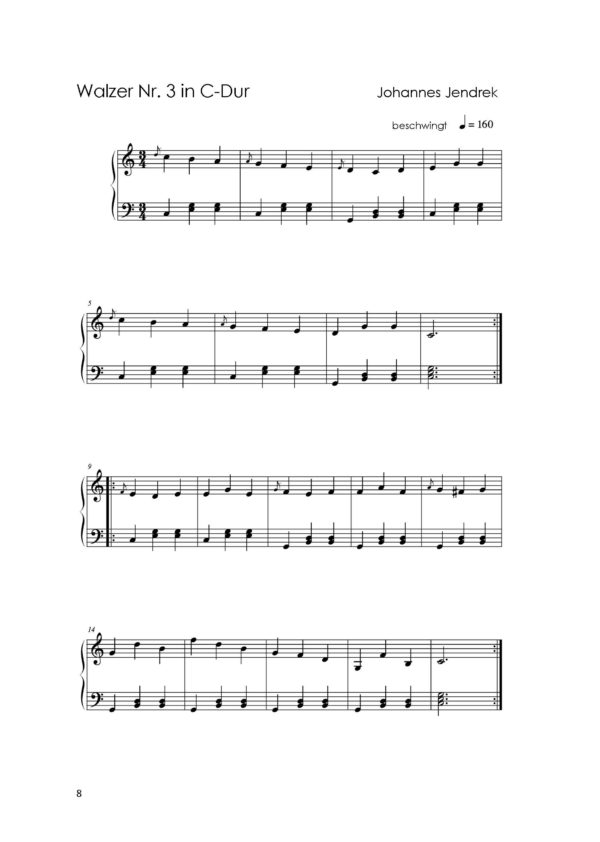 Johannes Jendrek - Acht Walzer für Klavier – Bild 8