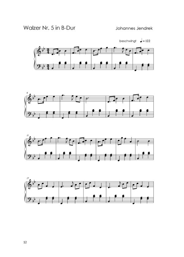 Johannes Jendrek - Acht Walzer für Klavier – Bild 6