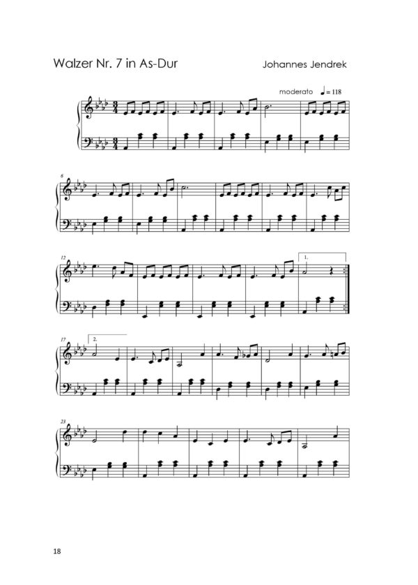 Johannes Jendrek - Acht Walzer für Klavier – Bild 5