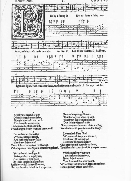 The Lute Society Facsimiles: Robert Jones, First Booke of Songes (1600)