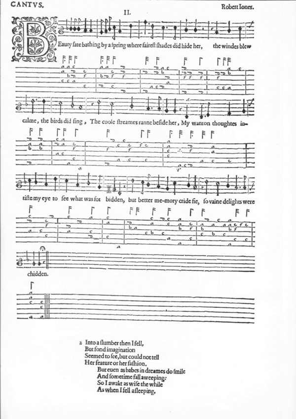The Lute Society Facsimiles: Robert Jones, Ultimum Vale (1603)