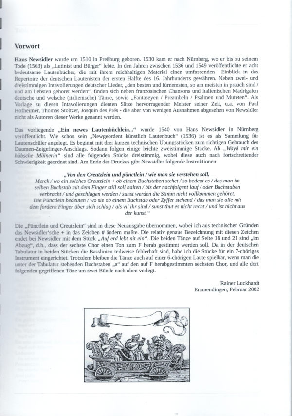 Newsidler, Hans - Ein newes Lautenbüchlein auch teutsch und welsche Tänz mit sondern Fleyß verfaßt, 1540 – Bild 2