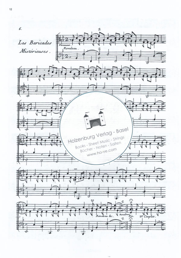 Couperin, Rameau, Duphly: Rondeaux - transcriptions pour deux guitares / transcriptions for two guitars; Duo Odelia – Bild 2