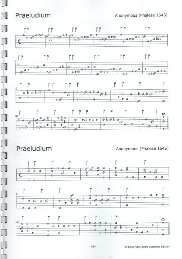 Pierre Phalèse, "J'ay mis mon coeur" - 24 Lute pieces (1545) for 6-course lute – Bild 2