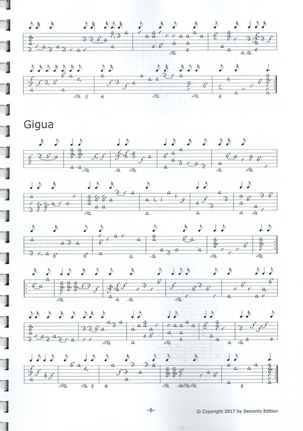 Ludovico Roncalli - Five Guitar-Sonatas arranged for Theorbo, in French tablature – Bild 2