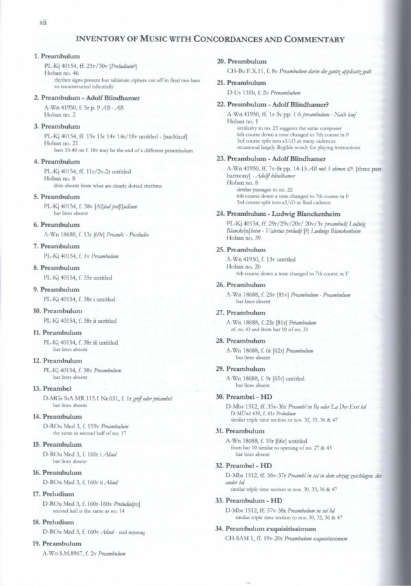 Preambulum, Preludes and Finales for Renaissance Lute, transcribed from manuscripts in German tablature – Bild 4