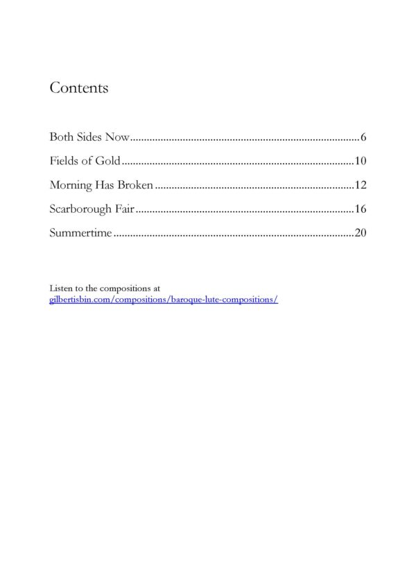 Gilbert Isbin - 5 Popular Songs For 13c Baroque Lute – Bild 5