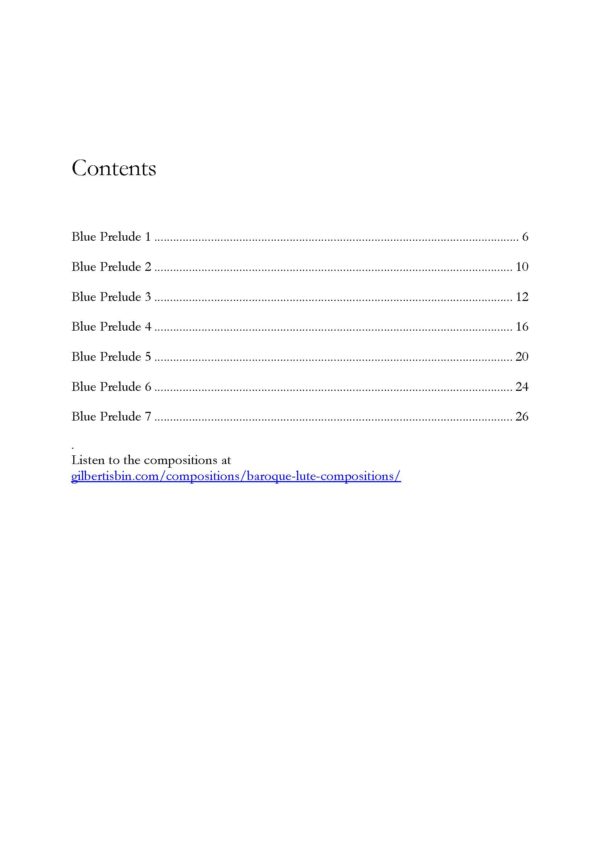 Gilbert Isbin - 7 Blue Preludes For Baroque Lute – Bild 5