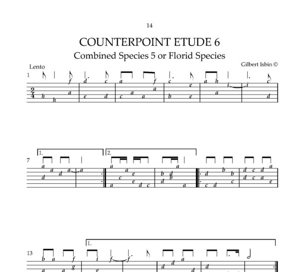 Gilbert Isbin - 9 Counterpoint Etudes for Renaissance Lute – Bild 6