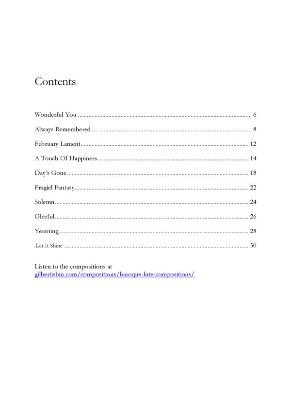 Gilbert Isbin - New Compositions For 13c Baroque Lute, Vol. 3 – Bild 5