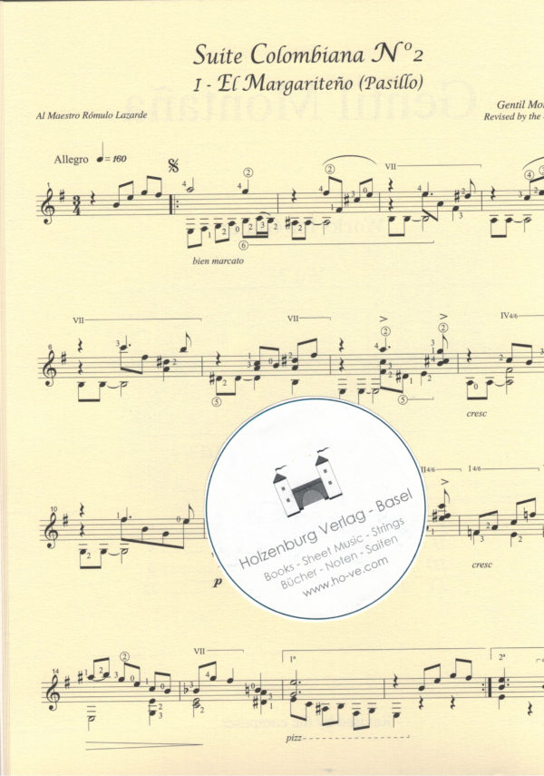 Montana, Gentil - Works for Guitar vol.2 - Suite Colombiana no.2 – Bild 2