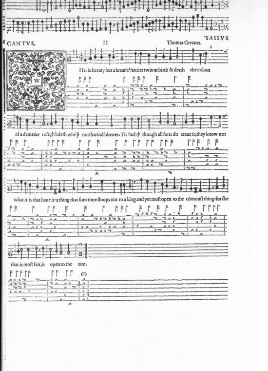 The Lute Society Facsimiles: Thomas Greaves, Songes of Sundrie Kindes (1604)