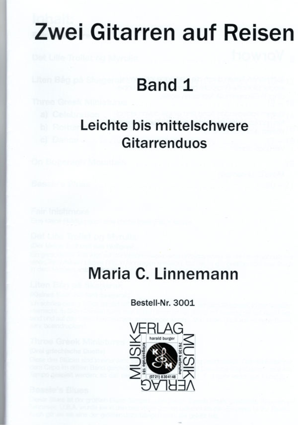 Linnemann, Maria Catharina - Zwei Gitarren auf Reisen Band 1 - Leichte bis mittelschwere Gitarrenduos – Bild 4