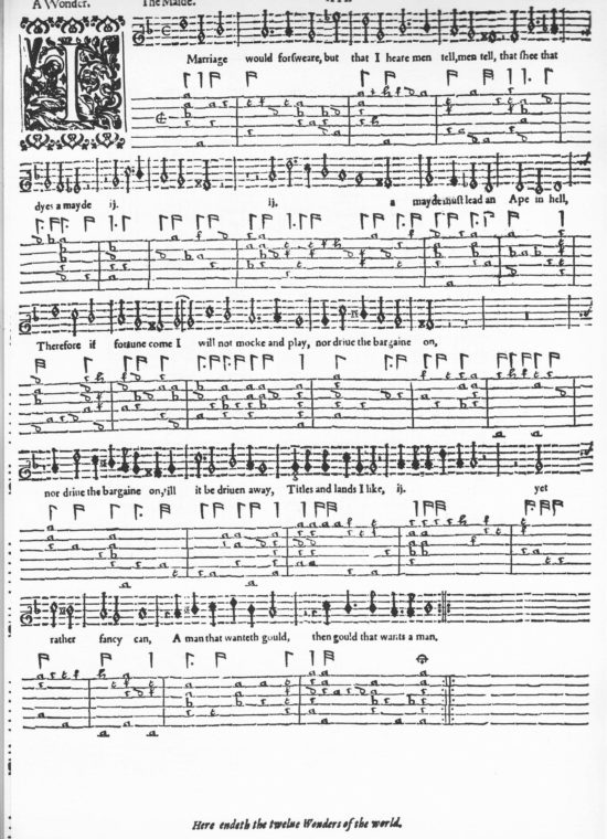 The Lute Society Facsimiles: John Maynard, The XII Wonders of the World, (1611)