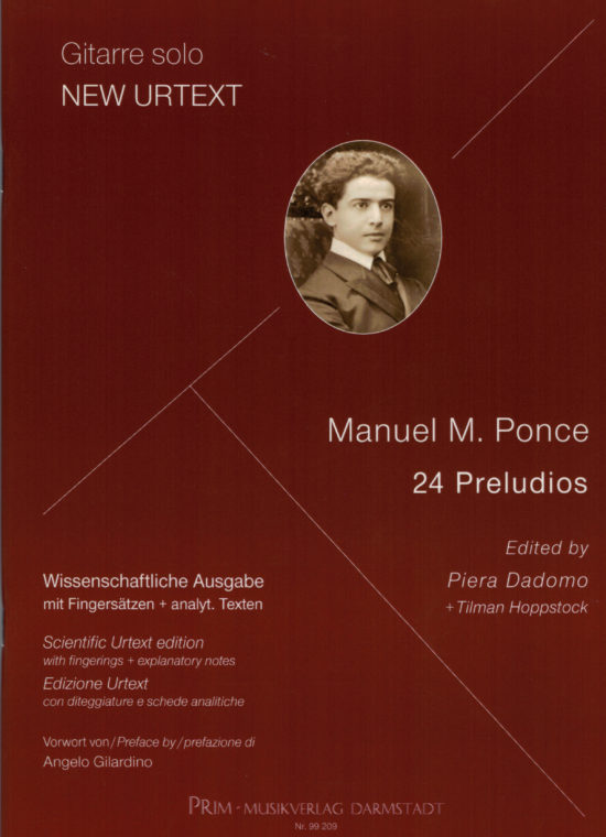 Ponce, Manuel Maria - 24 Preludios, Urtext - wissenschaftliche Ausgabe, mit Fingersätzen