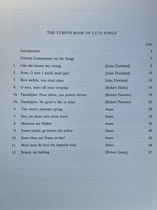 The Turpyn Lute Book, ed. Philippe Obussier (Early Music Centre Editions, 1981) – Bild 5